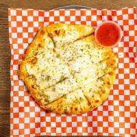 Cheesy Garlic Bread · Fresh garlic and mozzarella cheese.