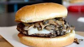 Swiss Shroom · One 1/3 lb patty topped with melted Swiss cheese and grilled mushrooms.