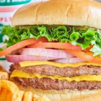 Double Beef Double Cheese Combo · *Due to limited supply, Each combo may come with seasoned curly fries or seasoned French fri...