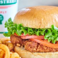 Crispy Chicken Sandwich Combo · *Due to limited supply, Each combo may come with seasoned curly fries or seasoned French fri...