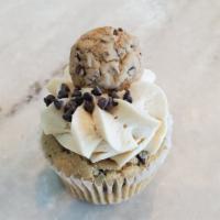 Chocolate Chip Cookie Dough · Buttery brown sugar chocolate chip cake frosted with cookie dough inspired buttercream.