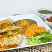 Single Quesadilla · Your choice of meat served with cheese, onions, bell pepper, (No rice or beans).