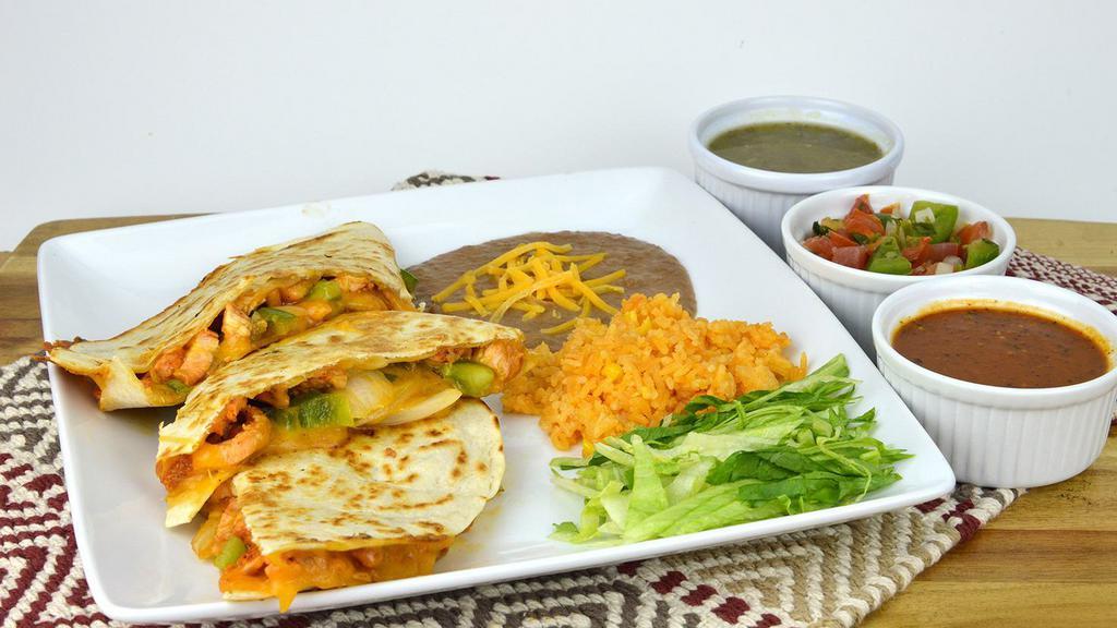 Single Quesadilla · Your choice of meat served with cheese, onions, bell pepper, (No rice or beans).