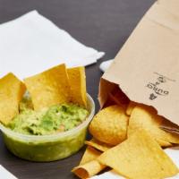 Chips And Guacamole · Order of Chips and Guacamole, serves 2 people.