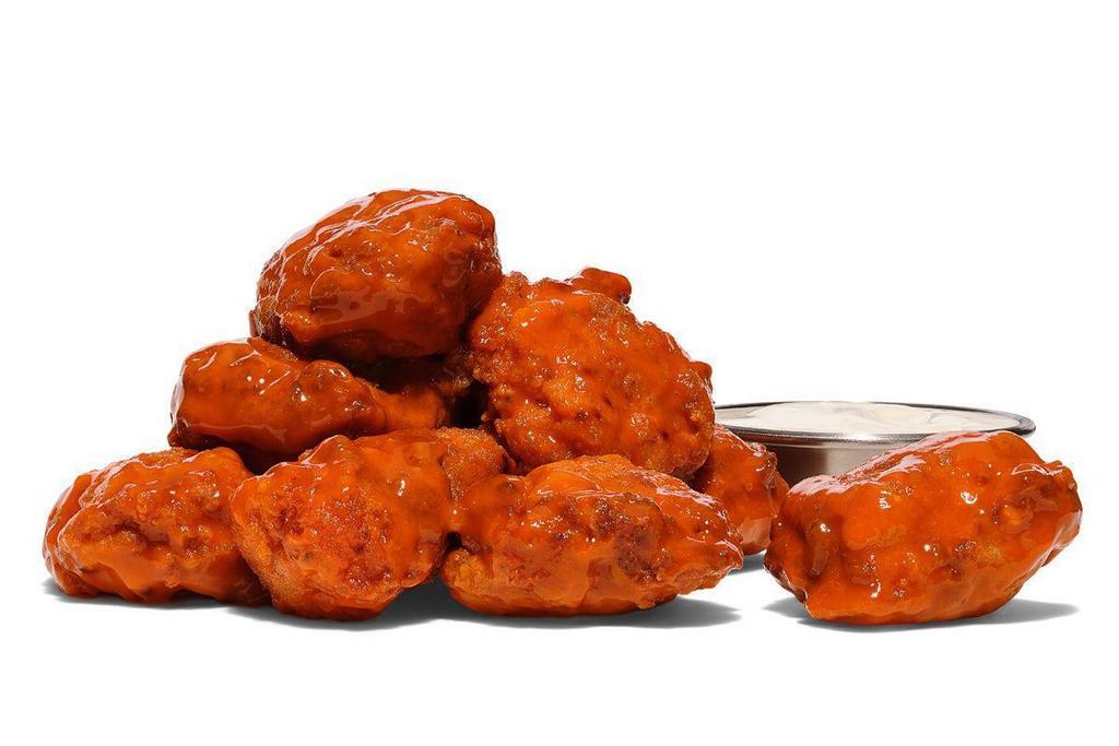 8-Piece Buffalo Chicken Nuggets · Fried Chicken Nuggets, 8-piece, Gluten Free,  Flash Fried and covered with tangy Buffalo sauce.