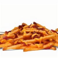 Loaded Fries · The Texas trifecta: fries, bacon, shredded cheddar and ranch and gluten free!.