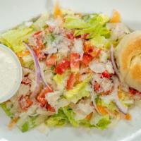 Garden Salad · Romaine, Tomatoes, Carrots, Red Onions & House Ranch Dressing