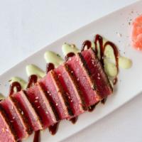 Ahi Tuna* · Seared, black pepper rum hoisin. *Consuming raw or undercooked meats, poultry, seafood, shel...