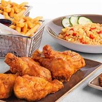 Family Meal Xl · 12 wings (bone-in or boneless), 6 drums, choice of 2 double-portioned sides and choice of wh...