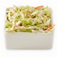 Coleslaw · Shredded cabbage and carrots fused with a sweet and creamy mayo-based sauce. 120 cal.