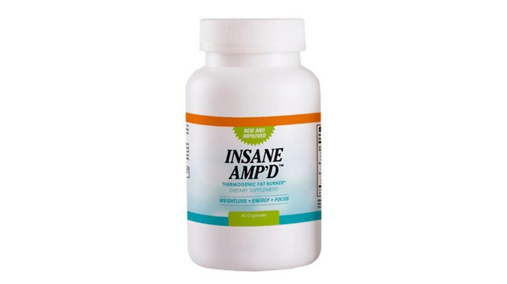 Insane Amp · Insane amp is a capsule thermogenic that promotes fat breakdown increased core temperature while also aiding in curbing appetite for a more balanced diet.