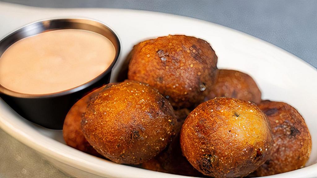 Jalapeno Hush Puppies · Served with our homemade remoulade.
