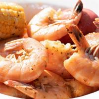 Dozen Peel & Eat Shrimp · One dozen large shrimp tossed in your seasoning of choice and served with corn on the cob an...