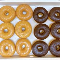6/6 Dozen Mix · 6 Glazed Donuts and 6 Chocolate Donuts