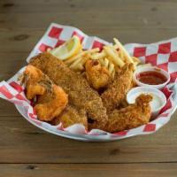 Big Easy Combo · 1 Fish* + 2 Chicken Tenders + 3 Shrimp Combo. * WE USE MEKONG CATFISH. CAUTION: MAY CONTAIN ...