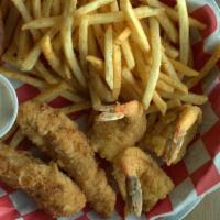 2 Tenders & 3 Shrimp · 2 chicken tenders served combined with 3 Butterfly Shrimps