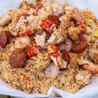 Fried Rice (4-Protein) · Try our beloved recipe, prepared with sausage chicken, shrimp, or crawfish tails.