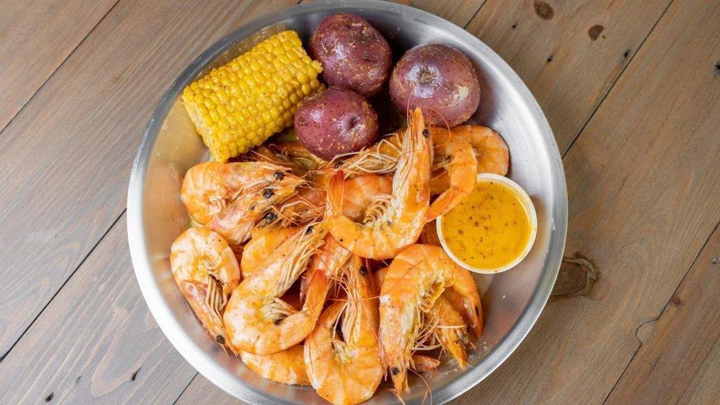 1/2 Lb. Head-On Shrimp · 1/2 Lb. Head-On Shrimp, you can choose your favorite 7Spice flavor for it.