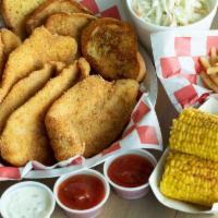 6 Fishes Family Combo · 6 pieces of your choice of fried catfish or tilapia. Served with 3 large sides, 4 Toast, and...