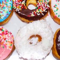 One Dozen Mixed Donuts +4 Extra Free  · -One Dozen Mixed Donuts +4 EXTRA FREE 
-Glazed Donuts, Chocolate Ice Donuts, Icing and Sprin...