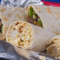 Large Bean Egg Cheese Taco · 3 toppings on a 10 inches flour tortilla. Breakfast tacos are cooked hot when you order, wit...