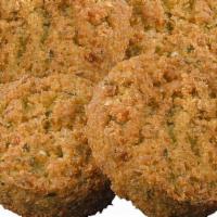 Falafel (6) · 6 pieces of the deep-fried ball made from ground chickpeas and a blend of herbs and spices. ...