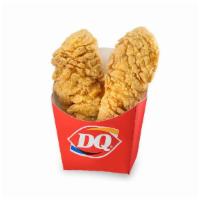Kids' Chicken Strips · Two chicken strips, served with drink, fries, and DQ treat.