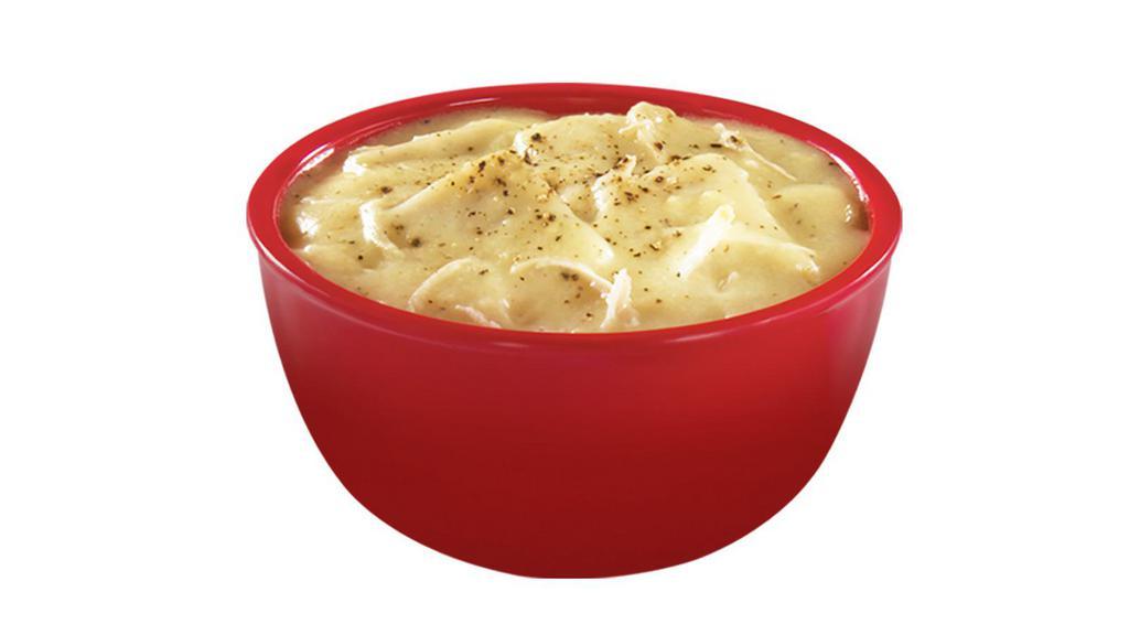 Chicken And Dumplings (Bowl 16Oz) · Chunk Chicken and delicious dumplings come together in this all time favorite soup, just like Grandma used to make.  Served with crackers.