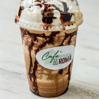 Coco Loca · Mocha Frappe topped with Whipped Cream, Chocolate Sprinkles and a Dark Chocolate Drizzle