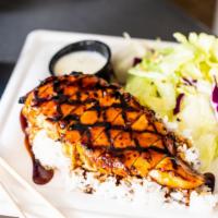 Chicken Breast Teriyaki · Over a half pound of marinated chicken breast, grilled to perfection. Covered in fresh teriy...