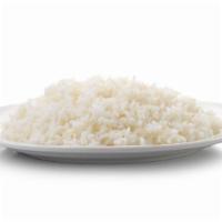 Side White Rice · A serving of hot, steamed Calrose rice.