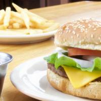 Burger Combo · With cheese, fries & soft drink
