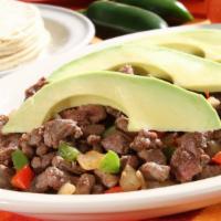 A La Mexicana  Tacos · 8 Seasoned beef tacos with jalapeño pepper, onion, tomato, avocado ,2 hot sauces 2oz.ea., co...