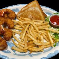 Fried Shrimp · Served with French fries and tarter sauce.