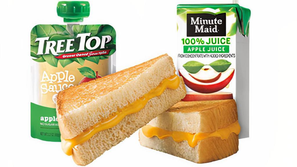 Wacky Pack® Grill Cheese Sandwich · The delicious cheesy concoction all kids know and love. Two thick slices of Texas Toast with classic melted American cheese. Includes Kid Sized Drink & Side Item, plus a Fun Toy.