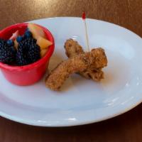 Chicken Tenders · 5 chicken tenders served with carrots celery. get them tossed buffalo style or leave naked. ...