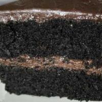 Black Magic Cake  · Rich dark chocolate 3 layer cake with chocolate fudge frosting.
