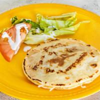 Gorditas · Fluffy corn Gordita made in house topped with Lettuce, Tomato and sour cream, plus one meat ...