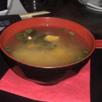 Miso Soup · Scallions, tofu, seaweed.