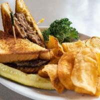 The Dirty Patty Melt · A classic with a fresh hamburger patty, sliced American cheese, and grilled onions served on...
