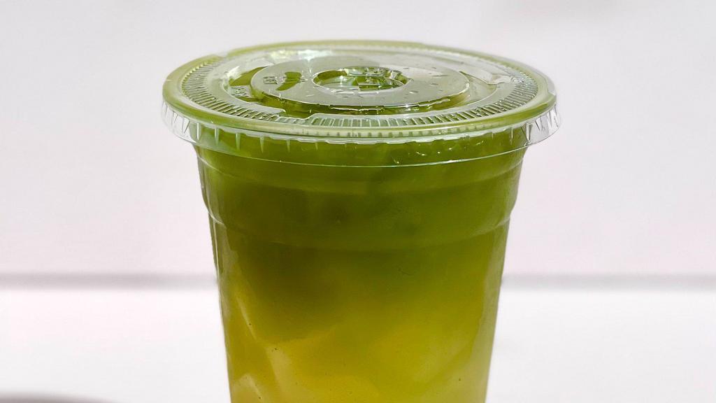 Matcha Yuzu-Lemonade · House-made Matcha Yuzu-Lemonade, 16 oz.