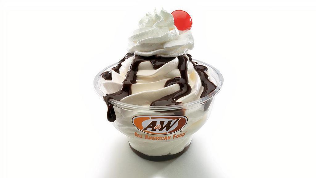 Hot Fudge Sundae (Regular) · Our creamy vanilla soft serve made into your favorite treat.