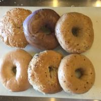6-Pack Attack · Just enough for a couple of bagel-holics.Choose 6 bagels.plain, Blueberry,
Cinnamon raisin, ...