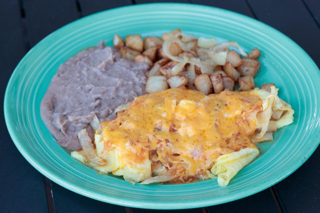 Chilaquiles Plate · Papa Jerry's favorite.