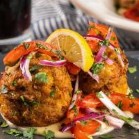Crab Cakes - Lto  · Here for a Limited Time Only! 2 Lump Crab Cakes over lemon butter sauce, topped with tomato ...