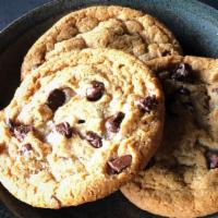Chocolate Chip Cookies · Satisfy your craving with three freshly baked-to-order chocolate chip cookies.