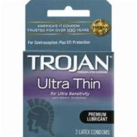 Trojan Sensitivity Ultra Thin Premium Latex Condoms (3 Count) · 