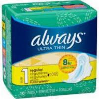 Always Ultra Thin Size 1 Regular Pads With Flexi-Wings (10 Count) · 