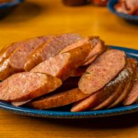 Sausage · Succulent pork and beef sausage - it pops in your mouth.
