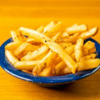 French Fries · Just like you like them - golden crispy on the outside, pillowy soft on the inside.